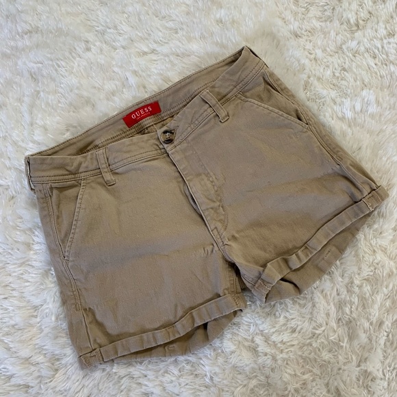 Women’s Guess Khaki Shorts - Picture 1 of 5